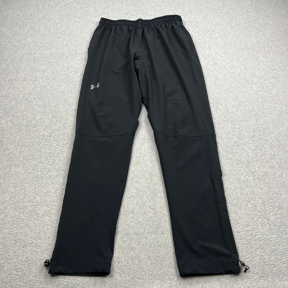 Under Armour Pants Mens Large Black Track Storm1 HeatGear Fitted Bungee Cuff
